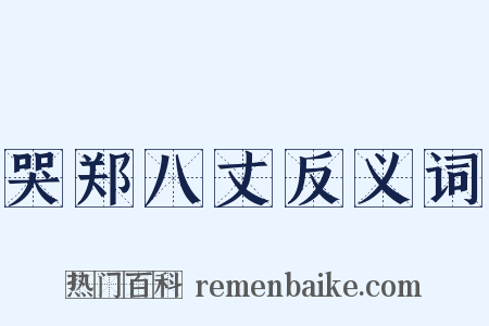 哭郑八丈反义词是什么意思的图片